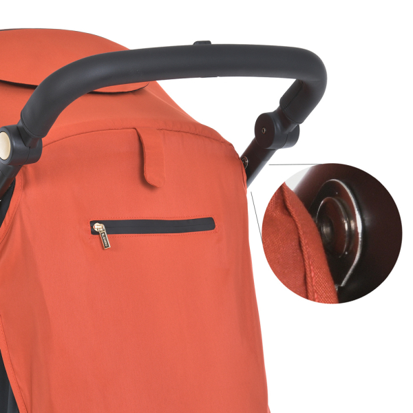 Коляска детская ME 1053-3 DYNAMIC PRO Redwood до 22 кг, прогулочная, регуль.ручка, 3 пола, черн.рама