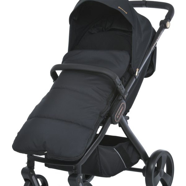 Водонепроницаемый конверт в детскую коляску с сумкой EL CAMINO ME 1130 Footmuff Plus Black Черный