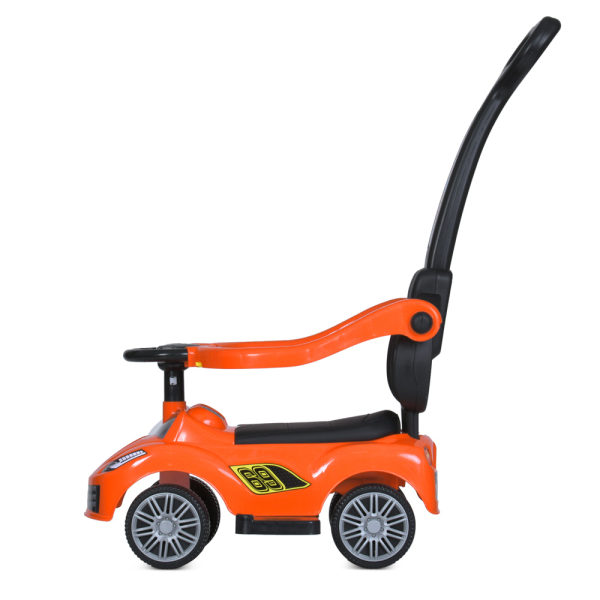 Детская каталка-толокар с родительской ручкой и музыкой Bambi M 5728L-7 Оранжевый