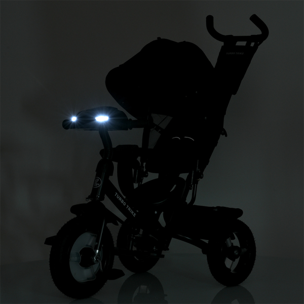 Велосипед трехколесный TURBOTRIKE MT 1006-1 черный надувные колеса