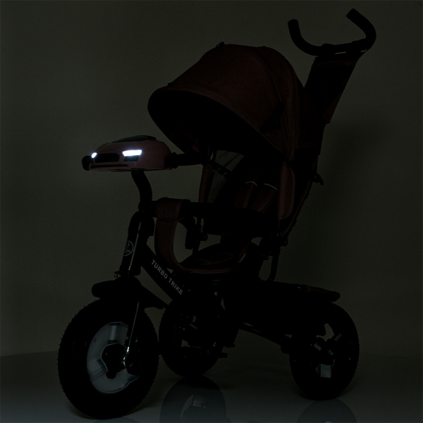 Велосипед трехколесный Turbo Trike MT-1006-3 мятный с родительской ручкой
