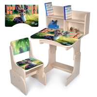 Детская Парта Bambi N 2071-3-2 Олененок дерево, со стульчиком