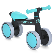 Детский беговел на четырех колесах с мягким сиденьем Profi Kids 7 дюймов MBB 1014-4 Черно-бирюзовый