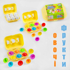 3D сортер "Овочі та фрукти" 52003 2 види, "4FUN Game Club", "Яєчний лоток", 6 штук