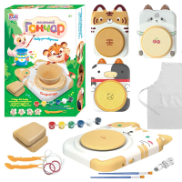 Маленький гончар 35240 "4FUN Game Club", 4 види, USB-кабель, автоматичний гончарний круг, глина, фарби, пензлики, інструменти