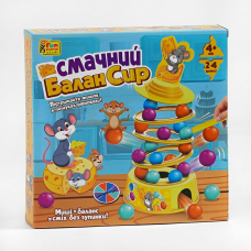 Игра "Вкусный БаланСыр" 37297 "4FUN Game Club", 36 шариков, основа, 4 кольца, палочки, наклейки, фигурка мышонка