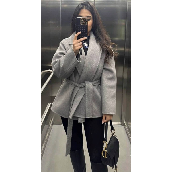 Жіноче пальто oversize кашемір, колір молочний 42-48