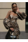 Жіноча леопардова сукня міді з відкритими плечима та об’ємними рукавами, колір леопардовий 44