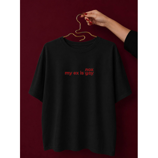 Жіноча футболка oversize турецький кулір, колір чорний oversize