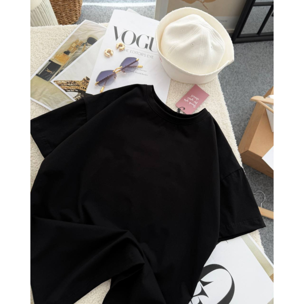 Жіноча футболка oversize кулір, колір білий 42-46