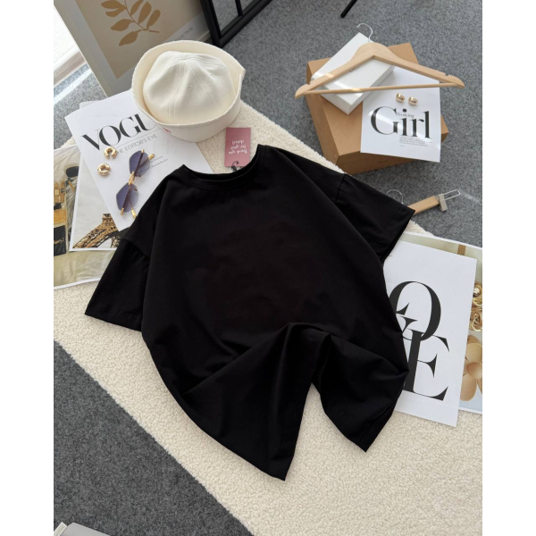 Жіноча футболка oversize кулір, колір білий 42-46