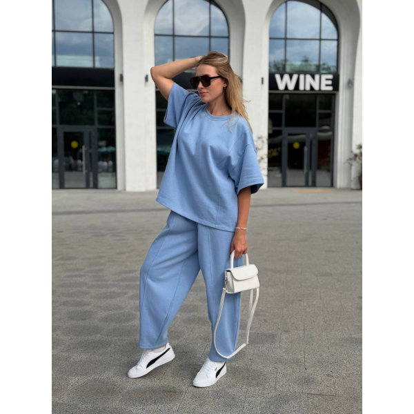 Жіночий костюм oversize лакоста дабл фейс, колір лайм one size