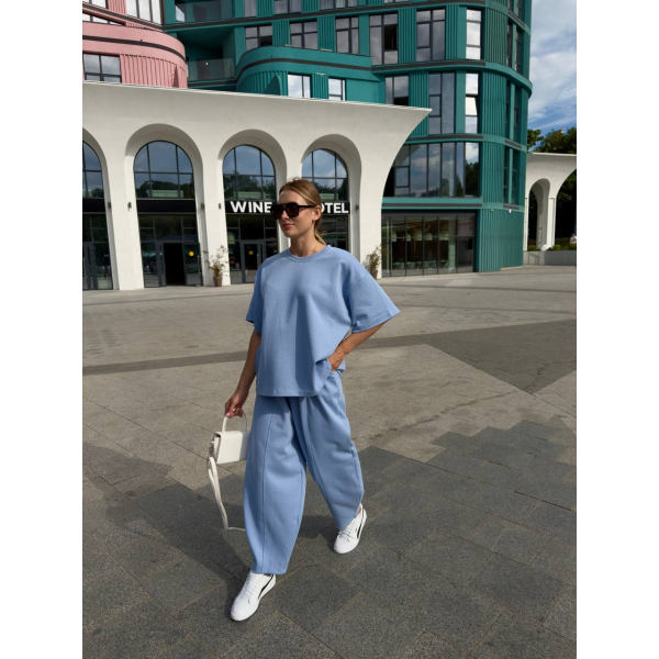 Жіночий костюм oversize лакоста дабл фейс, колір лайм one size