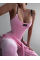 Жіночий комплект боді та штани велюр, колір нжний Barbie Pink SM