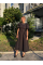 Женское платье костюмка новинка, цвет бежевый 42