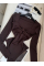 Стильне боді з ефектним акцентом мікродайвінг, колір шоколад 42-44